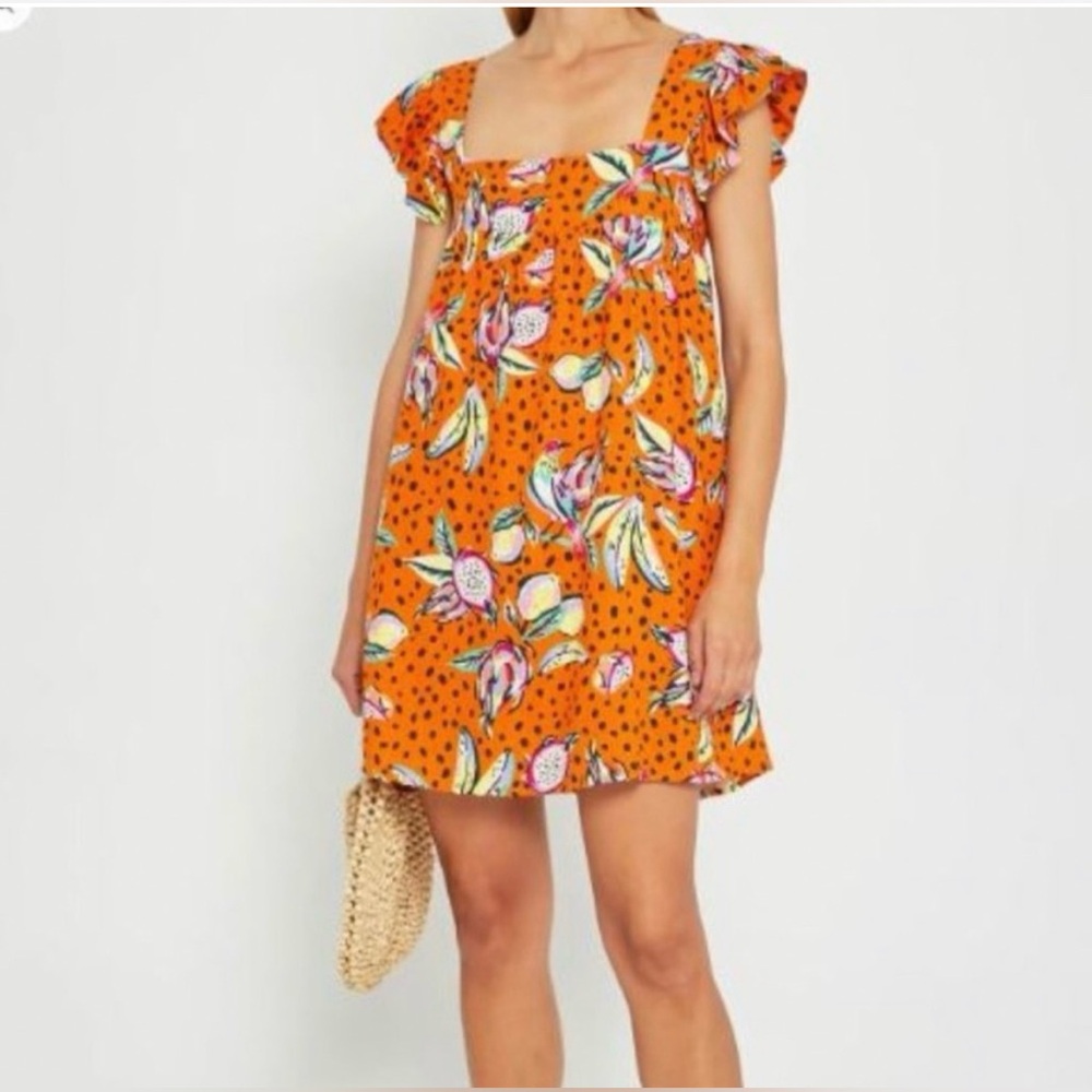 Kourt Aria Seasonal tropical Mini Dress size small